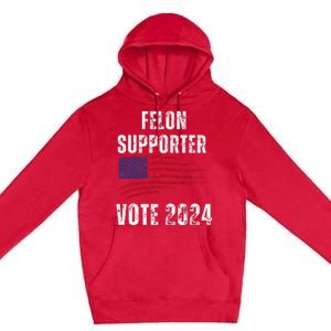 Felon Supporter Meme Voting Humor Make Your Vote Count Premium Pullover Hoodie