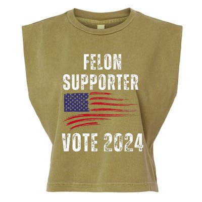 Felon Supporter Meme Voting Humor Make Your Vote Count Garment-Dyed Women's Muscle Tee