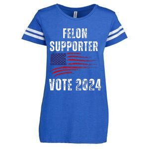 Felon Supporter Meme Voting Humor Make Your Vote Count Enza Ladies Jersey Football T-Shirt