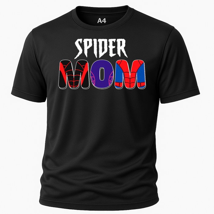 Funny Spider Mom For Birthday Matching Famil Cooling Performance Crew T-Shirt