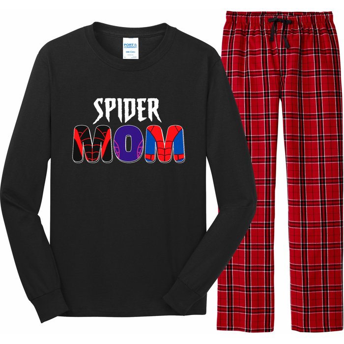 Funny Spider Mom For Birthday Matching Famil Long Sleeve Pajama Set