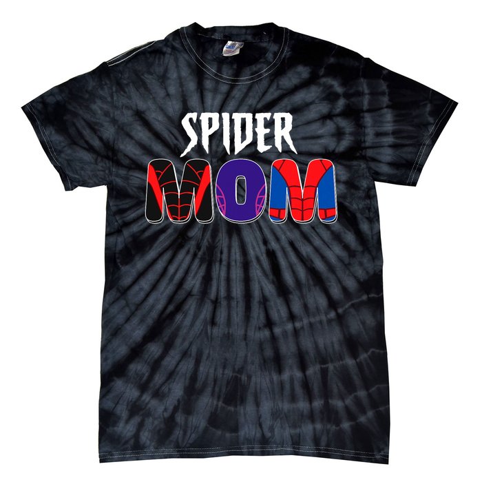 Funny Spider Mom For Birthday Matching Famil Tie-Dye T-Shirt