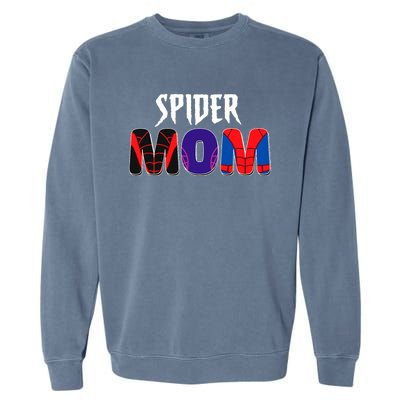 Funny Spider Mom For Birthday Matching Famil Garment-Dyed Sweatshirt