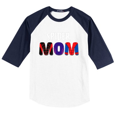 Funny Spider Mom For Birthday Matching Famil Baseball Sleeve Shirt