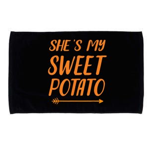 Funny Shes My Sweet Potato For Matching Couple Thanksgiving Microfiber Hand Towel