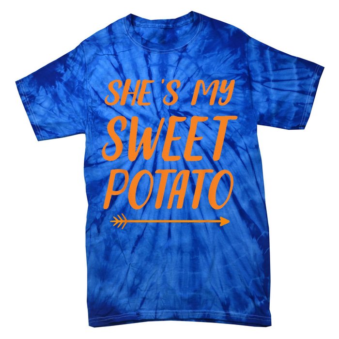 Funny Shes My Sweet Potato For Matching Couple Thanksgiving Tie-Dye T-Shirt