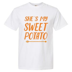 Funny Shes My Sweet Potato For Matching Couple Thanksgiving Garment-Dyed Heavyweight T-Shirt