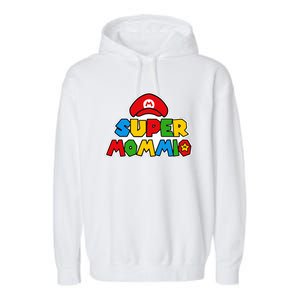 Funny Super Mommio Mother's Day Garment-Dyed Fleece Hoodie