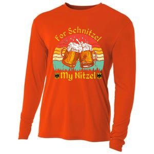 For Schnitzel My Nitzel Funny Oktoberfest Cooling Performance Long Sleeve Crew