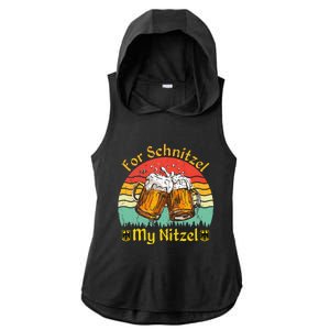 For Schnitzel My Nitzel Funny Oktoberfest Ladies PosiCharge Tri-Blend Wicking Draft Hoodie Tank