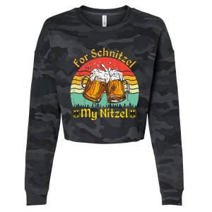 For Schnitzel My Nitzel Funny Oktoberfest Cropped Pullover Crew