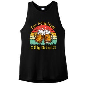 For Schnitzel My Nitzel Funny Oktoberfest Ladies PosiCharge Tri-Blend Wicking Tank