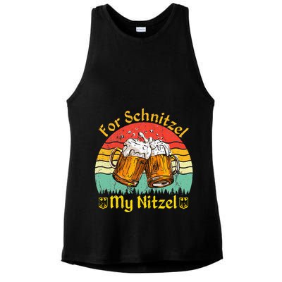 For Schnitzel My Nitzel Funny Oktoberfest Ladies PosiCharge Tri-Blend Wicking Tank