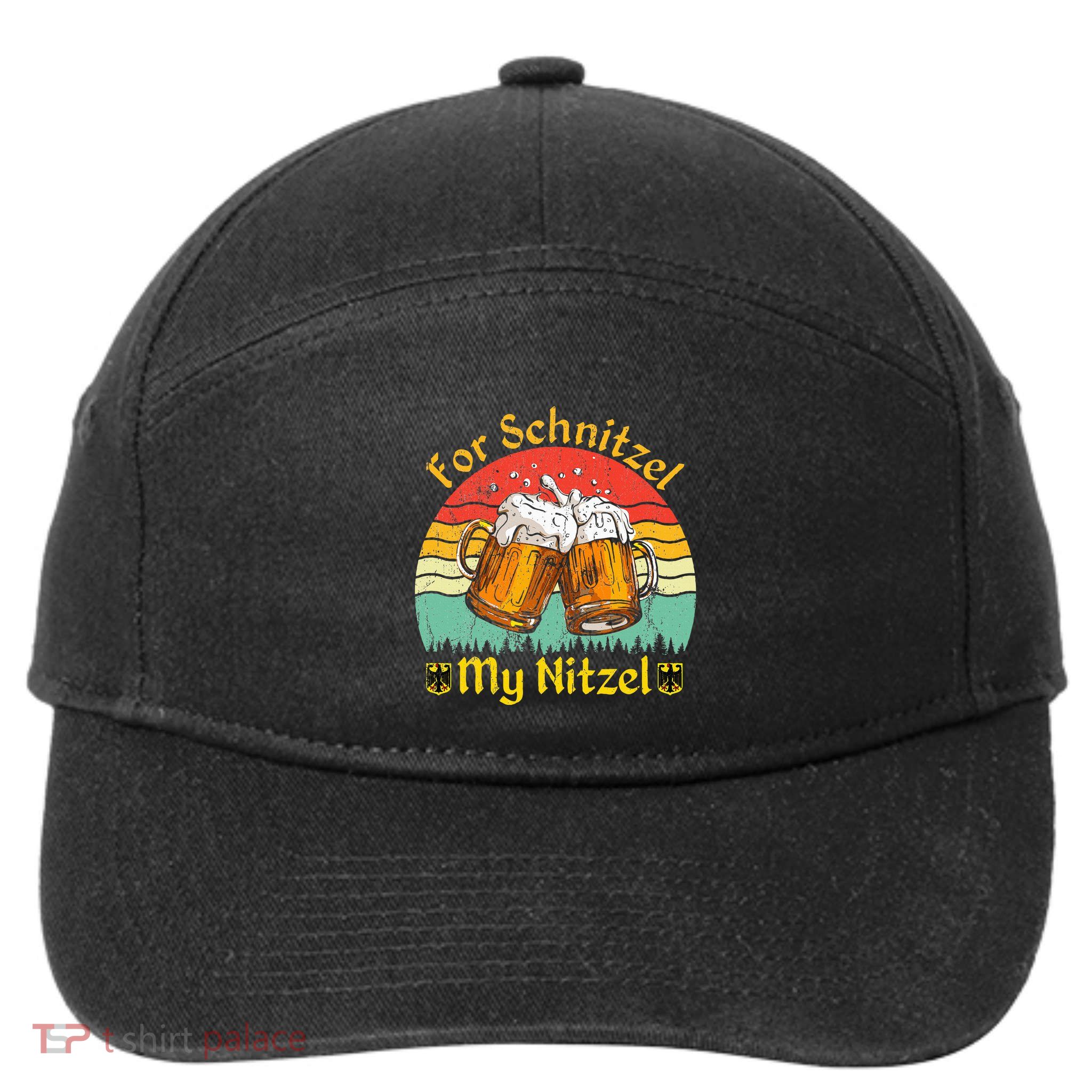 For Schnitzel My Nitzel Funny Oktoberfest 7-Panel Snapback Hat