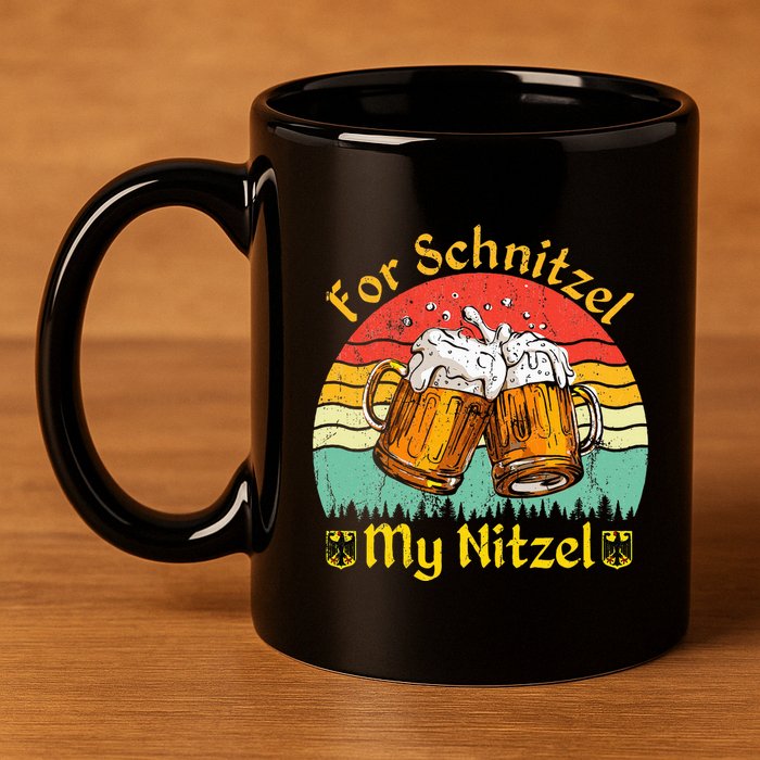 For Schnitzel My Nitzel Funny Oktoberfest 11oz C Handle Ceramic Mug