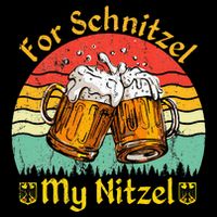 For Schnitzel My Nitzel Funny Oktoberfest Flat Bill Trucker Hat