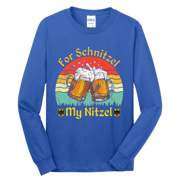 For Schnitzel My Nitzel Funny Oktoberfest Tall Long Sleeve T-Shirt