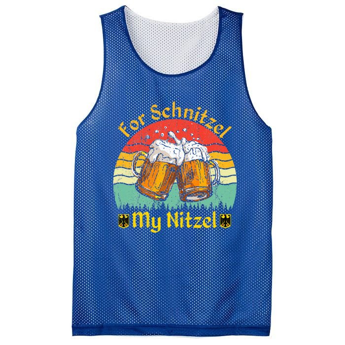 For Schnitzel My Nitzel Funny Oktoberfest Mesh Reversible Basketball Jersey Tank