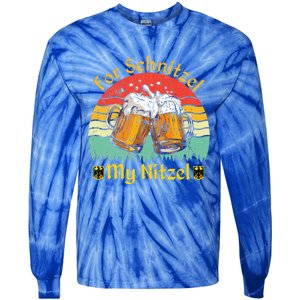 For Schnitzel My Nitzel Funny Oktoberfest Tie-Dye Long Sleeve Shirt