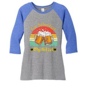 For Schnitzel My Nitzel Funny Oktoberfest Women's Tri-Blend 3/4-Sleeve Raglan Shirt