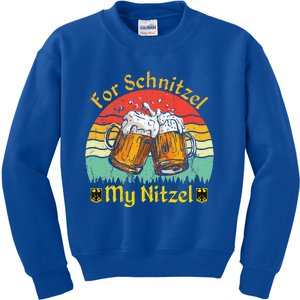 For Schnitzel My Nitzel Funny Oktoberfest Kids Sweatshirt