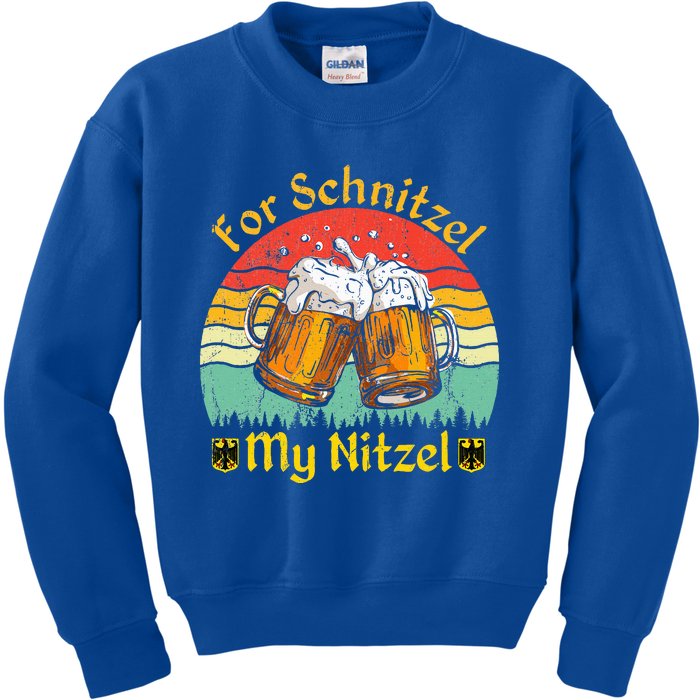 For Schnitzel My Nitzel Funny Oktoberfest Kids Sweatshirt