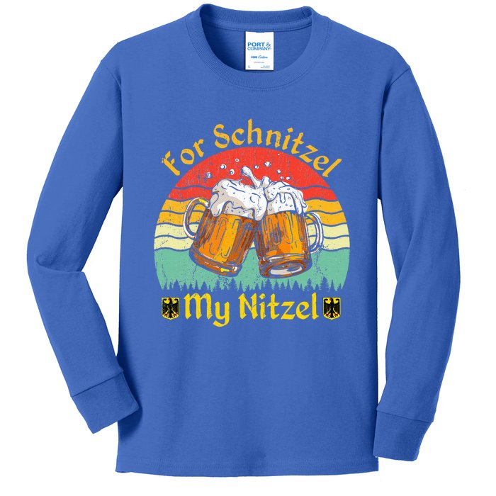 For Schnitzel My Nitzel Funny Oktoberfest Kids Long Sleeve Shirt