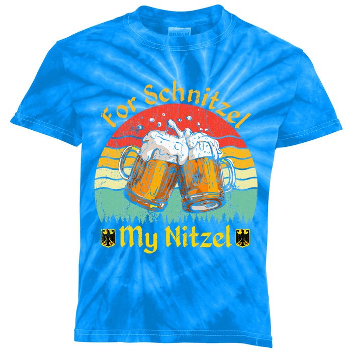 For Schnitzel My Nitzel Funny Oktoberfest Kids Tie-Dye T-Shirt