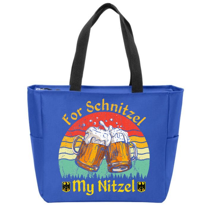 For Schnitzel My Nitzel Funny Oktoberfest Zip Tote Bag