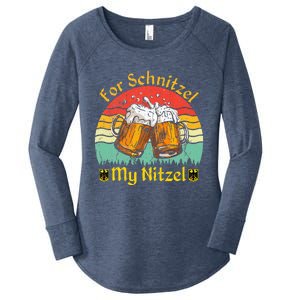 For Schnitzel My Nitzel Funny Oktoberfest Women's Perfect Tri Tunic Long Sleeve Shirt