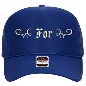 For Schnitzel My Nitzel Funny Oktoberfest High Crown Mesh Back Trucker Hat