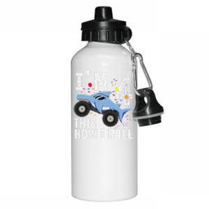 Funny Shark Monster Truck 4th 2015 Birthday Aluminum Water Bottle