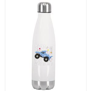 Funny Shark Monster Truck 4th 2015 Birthday Stainless Steel Insulated Water Bottle