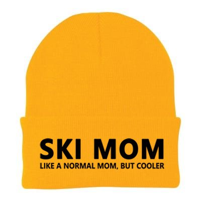 Funny Skiing Mother Ski Mom Gift Knit Cap Winter Beanie