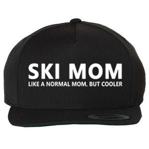 Funny Skiing Mother Ski Mom Gift Wool Snapback Cap