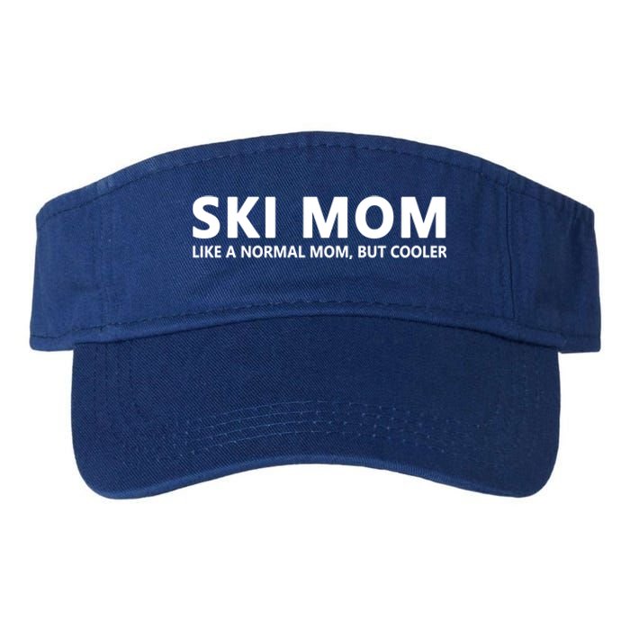 Funny Skiing Mother Ski Mom Gift Valucap Bio-Washed Visor