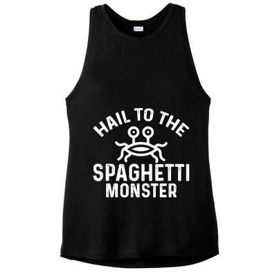 Flying Spaghetti Monster Fsm Hail To The Spaghetti Monster Ladies PosiCharge Tri-Blend Wicking Tank