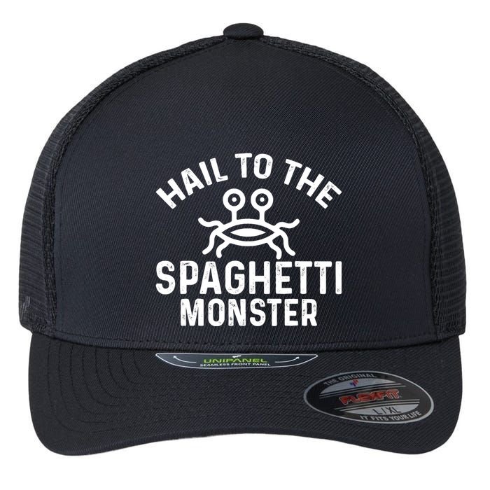 Flying Spaghetti Monster Fsm Hail To The Spaghetti Monster Flexfit Unipanel Trucker Cap