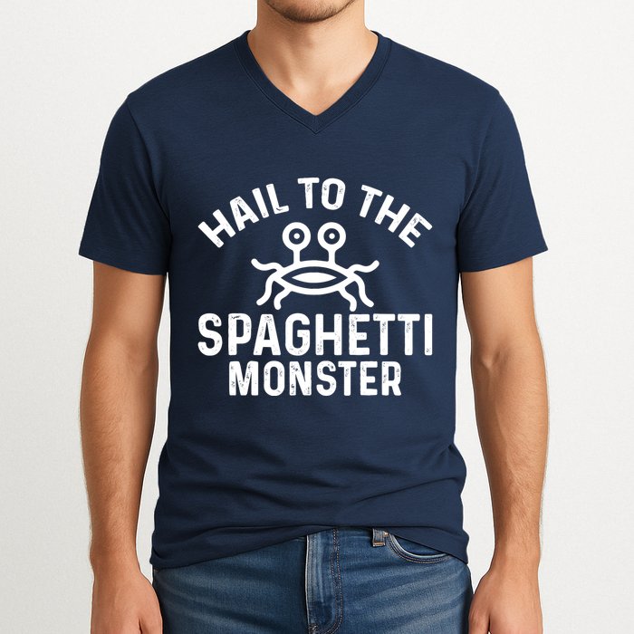 Flying Spaghetti Monster Fsm Hail To The Spaghetti Monster V-Neck T-Shirt