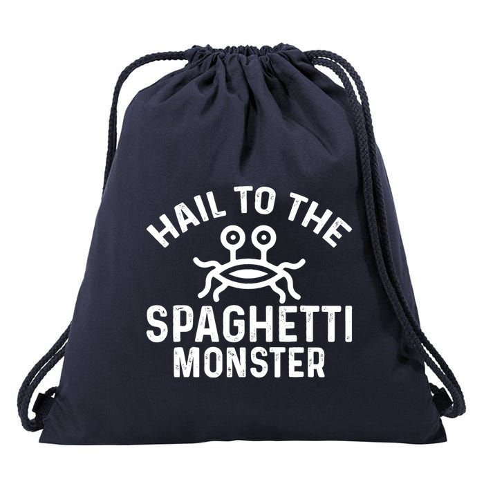 Flying Spaghetti Monster Fsm Hail To The Spaghetti Monster Drawstring Bag