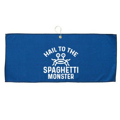Flying Spaghetti Monster Fsm Hail To The Spaghetti Monster Large Microfiber Waffle Golf Towel