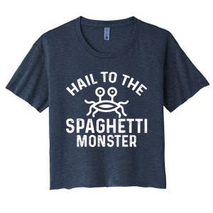 Flying Spaghetti Monster Fsm Hail To The Spaghetti Monster Women's Crop Top Tee