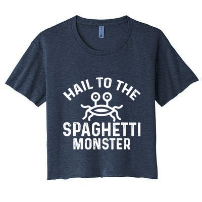 Flying Spaghetti Monster Fsm Hail To The Spaghetti Monster Crop Top