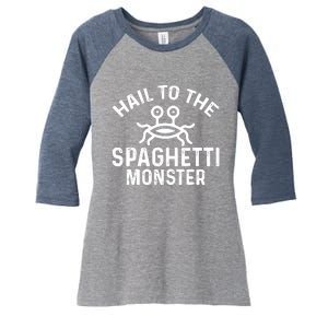 Flying Spaghetti Monster Fsm Hail To The Spaghetti Monster Women's Tri-Blend 3/4-Sleeve Raglan Shirt