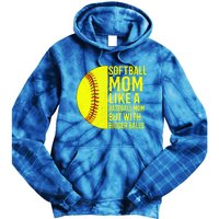 Funny Softball Mom Like A Baseball Mom But With Bigger Balls Gift Tie Dye Hoodie