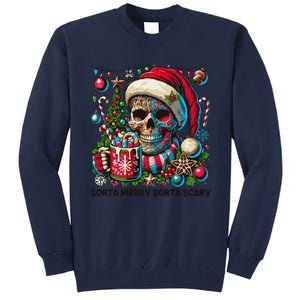 Funny Sorta Merry Sorta Scary Skeleton Christmas Tree Xmas Tall Sweatshirt