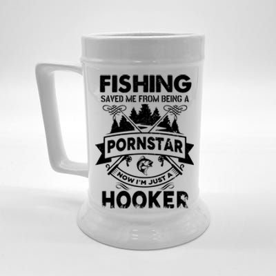 Fishing Saved Me From Being Pornstar Now IM Just A Hooker Beer Stein