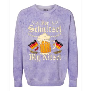 For Schnitzel My Nitzel Funny Oktoberfest Colorblast Crewneck Sweatshirt