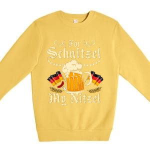 For Schnitzel My Nitzel Funny Oktoberfest Premium Crewneck Sweatshirt