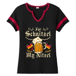 For Schnitzel My Nitzel Funny Oktoberfest Ladies Halftime Notch Neck Tee